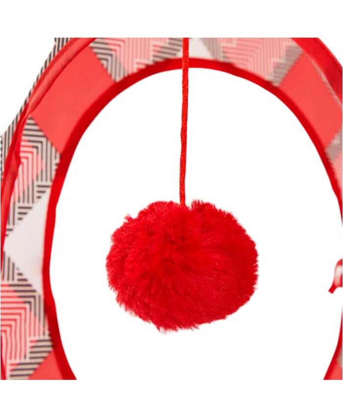 More and Merrier Pop-up Plaid Tent Cat Toy